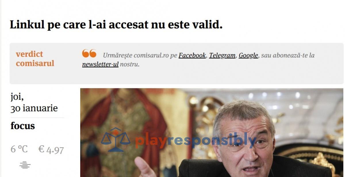 Articolul la ncasino este invalid pe comisarul.ro