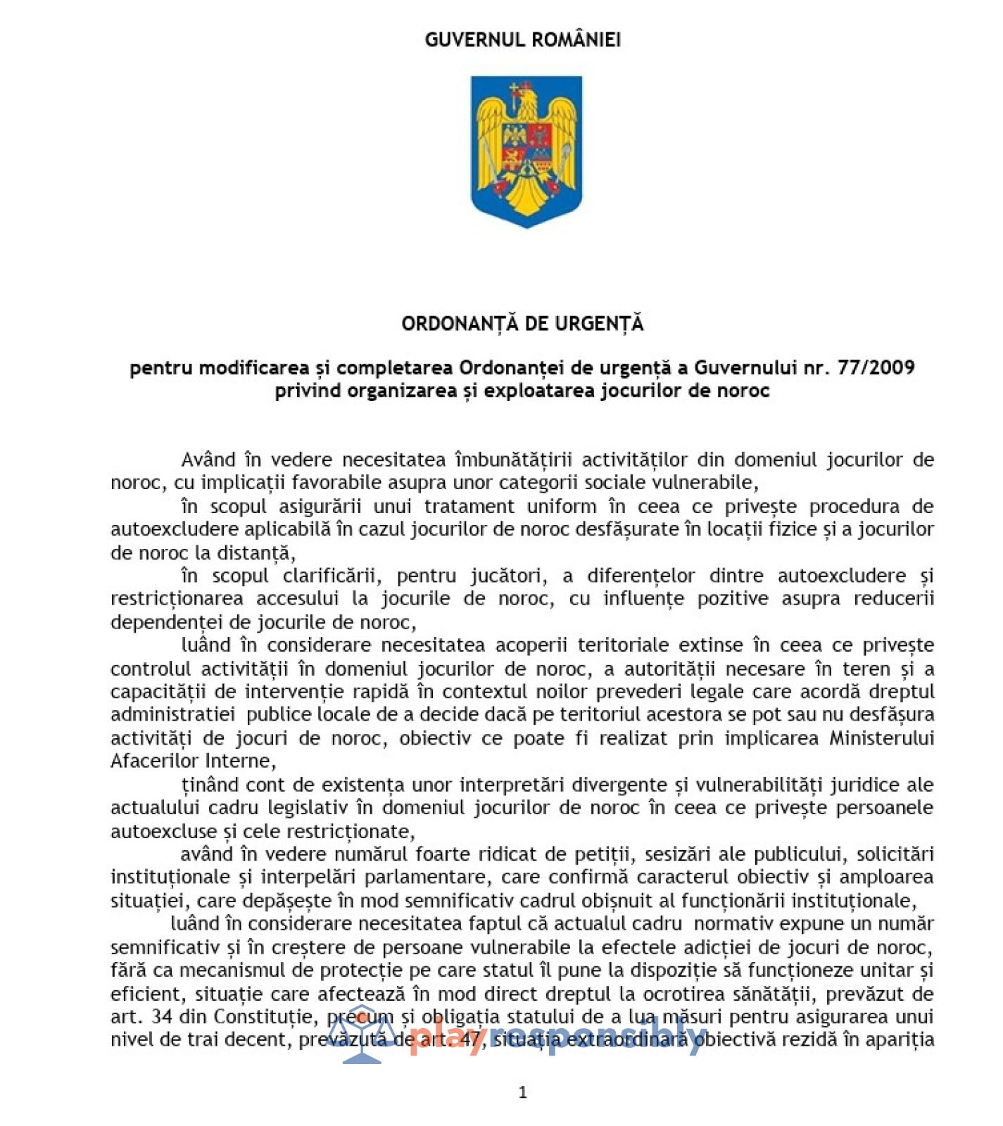 OUG-ul privind autoexcluderea de la jocuri de noroc, pe masa premierului Ilie Bolojan