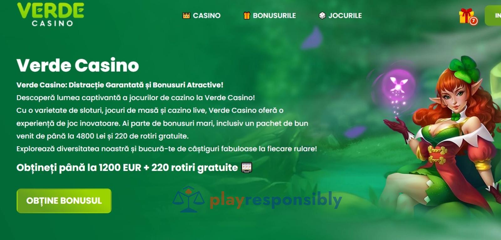 Interfața cazinoului online verdecasino.ro    FOTO Captură foto