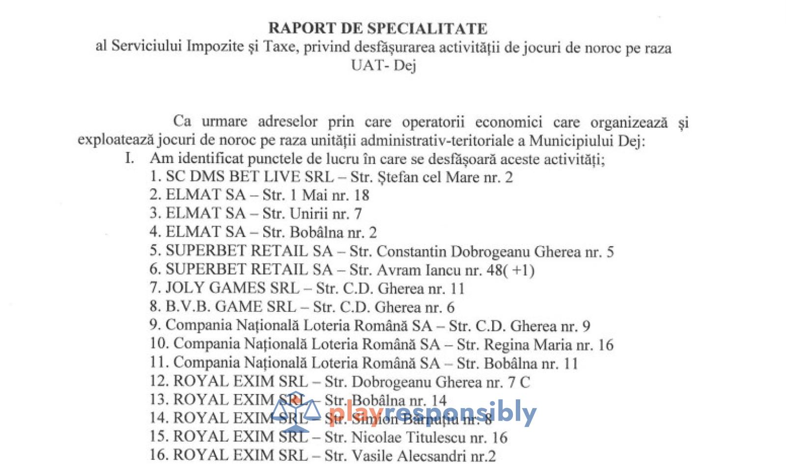 La Dej, pariurile sportive și agențiile Loteriei au evitat interzicerea