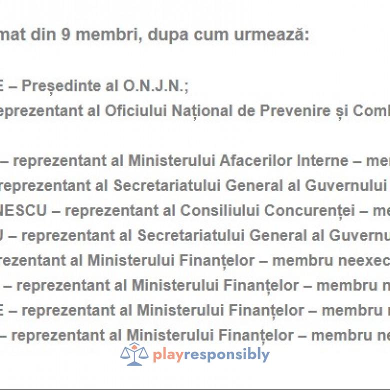 Actuala componență a Comitetului