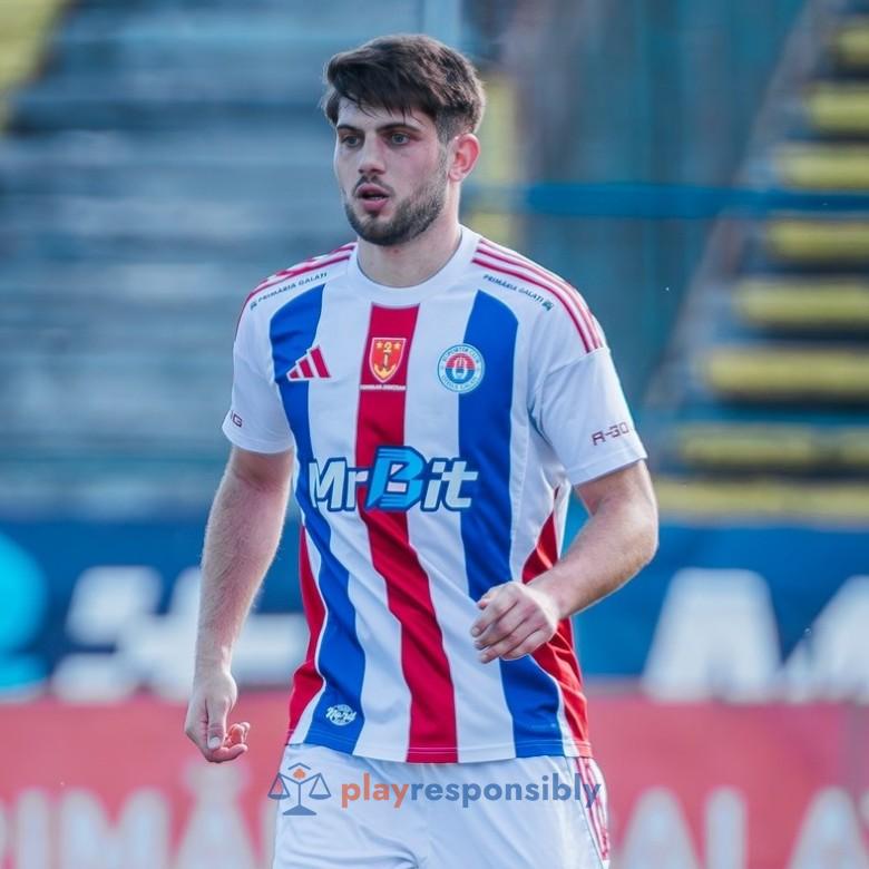 Paul Iacob evoluează cu Mr Bit pe piept   FOTO  Facebook SC Otelul Galati